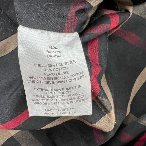 Pendleton Womens S Waterproof Belted Trench Jacket Red Longline Plaid Lined - Picture 9 of 13
